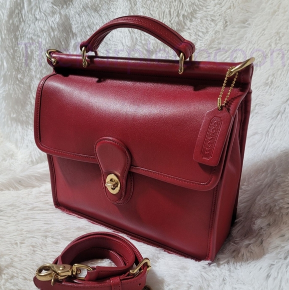 Coach Handbags - SOLD!! Red Vintage Coach Willis Bag #9927